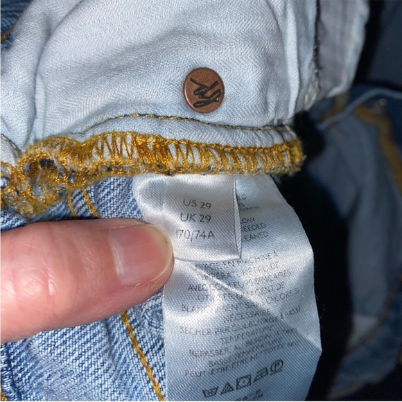 Free People We The Free Long Lines Slit Straight Jean Women’s Denim Flare SZ 29 - Picture 12 of 13